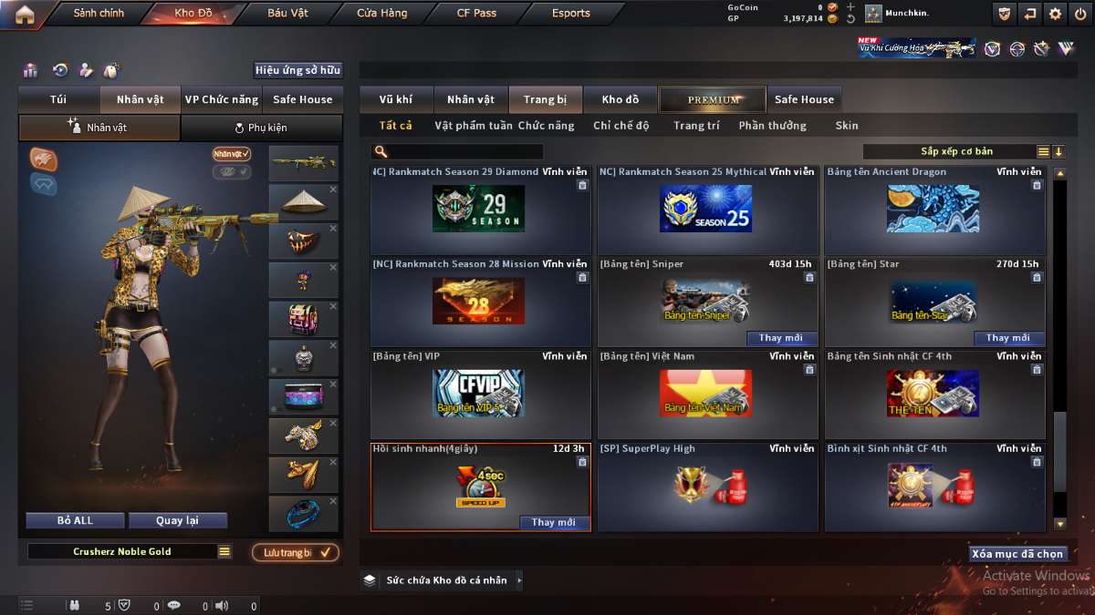 shop acc cf uy tin gia re